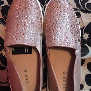 4f rose gold all over stone sneakers